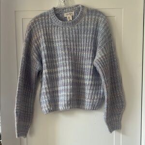 Jessica Simpson Purple Crew Neck Sweater with Ribbed Texture